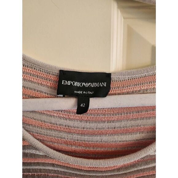Emporio Armani Multicolor Tubular Knit Dress size 42 - Picture 7 of 10